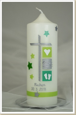 Kerze Ruben, grün Töne, silber, Best.Nr. 129 Preis 39,-€ Kerze Ruben, grün Töne, silber, Best.Nr. 129 Preis 39,-€