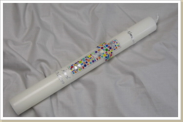 Kerze Sophie, bunt, Best.Nr. 206 Preis 39,-€ Kerze Sophie, bunt, Best.Nr. 206 Preis 39,-€